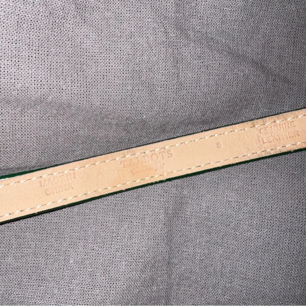Talbots Green Genuine Patent Leather Belt S